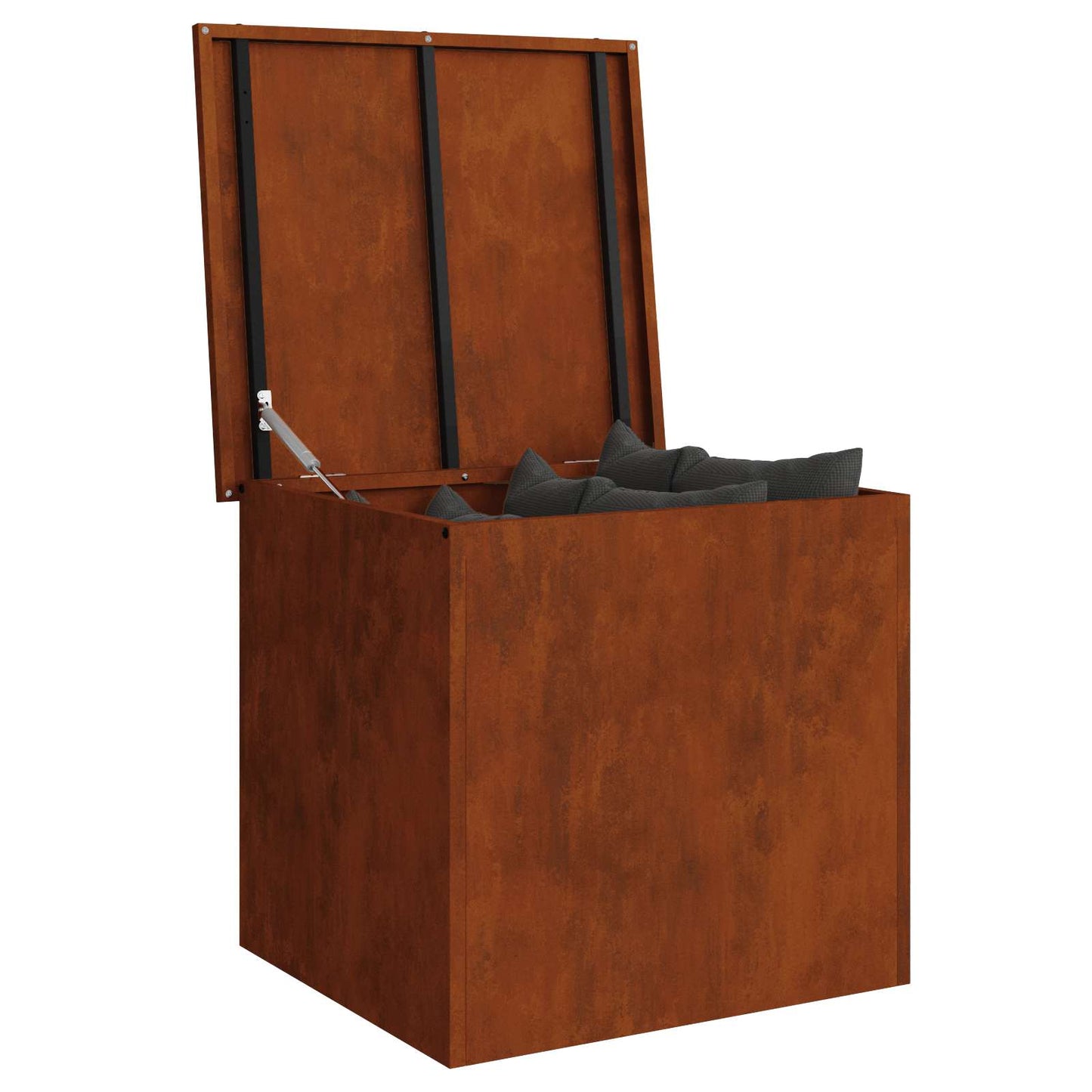 vidaXL Κουτί αποθήκευσης εξωτερικών χώρων Σκ rusty 55 x 50,5 x 50 εκ.