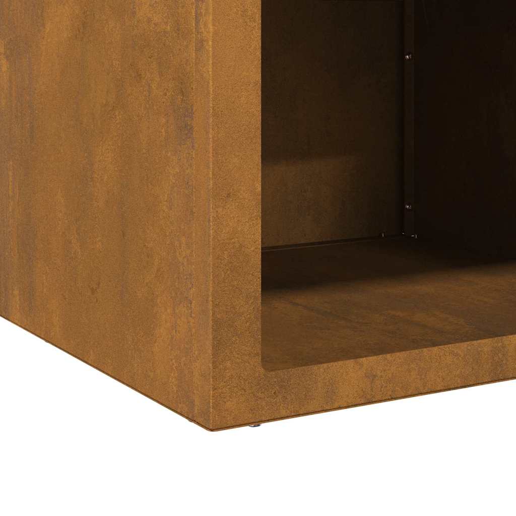 vidaXL Φωτιά Σκ rusty 50 x 50 x 40 cm Ατσάλι σκληρυθέν στον αέρα