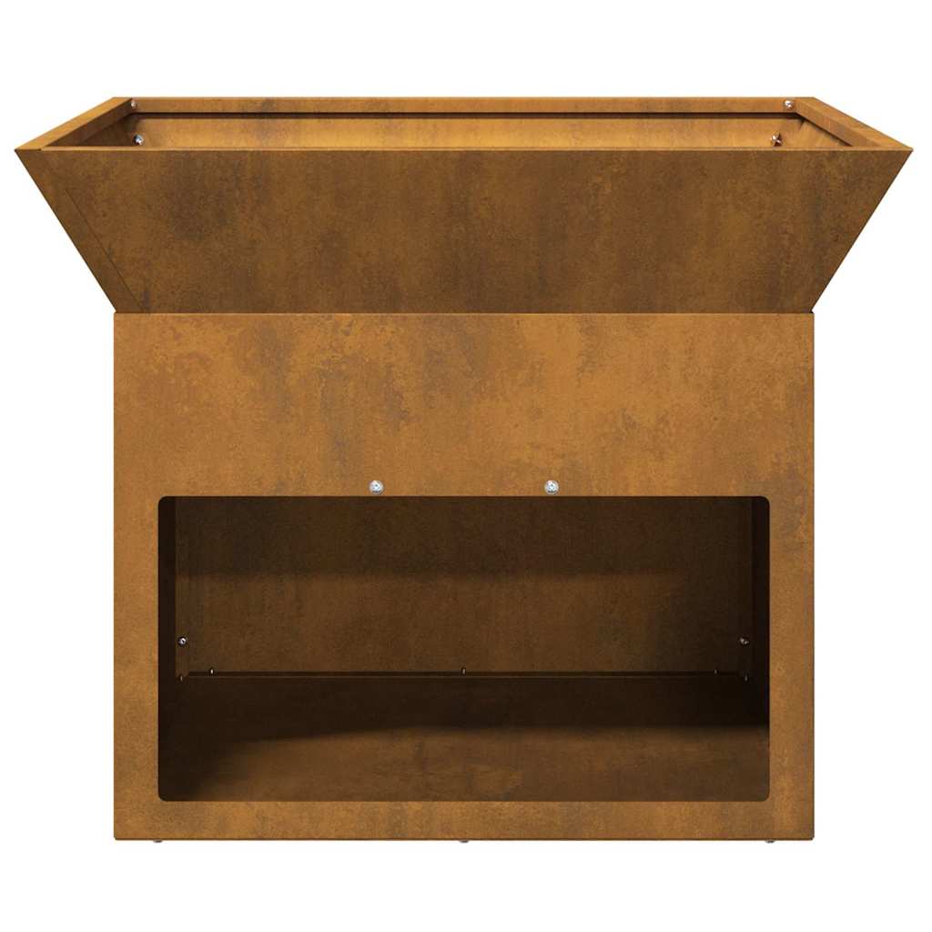 vidaXL Φωτιά Σκ rusty 50 x 50 x 40 cm Ατσάλι σκληρυθέν στον αέρα