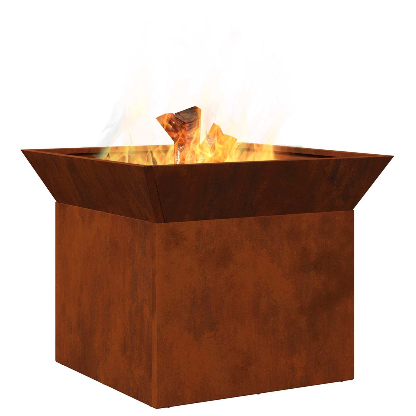 vidaXL Φωτιά Σκ rusty 50 x 50 x 40 cm Ατσάλι σκληρυθέν στον αέρα