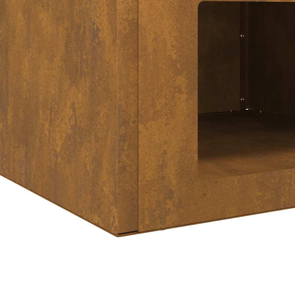 vidaXL Φωτιά Σκ rusty 50 x 50 x 40 cm Σχάρα καιρός