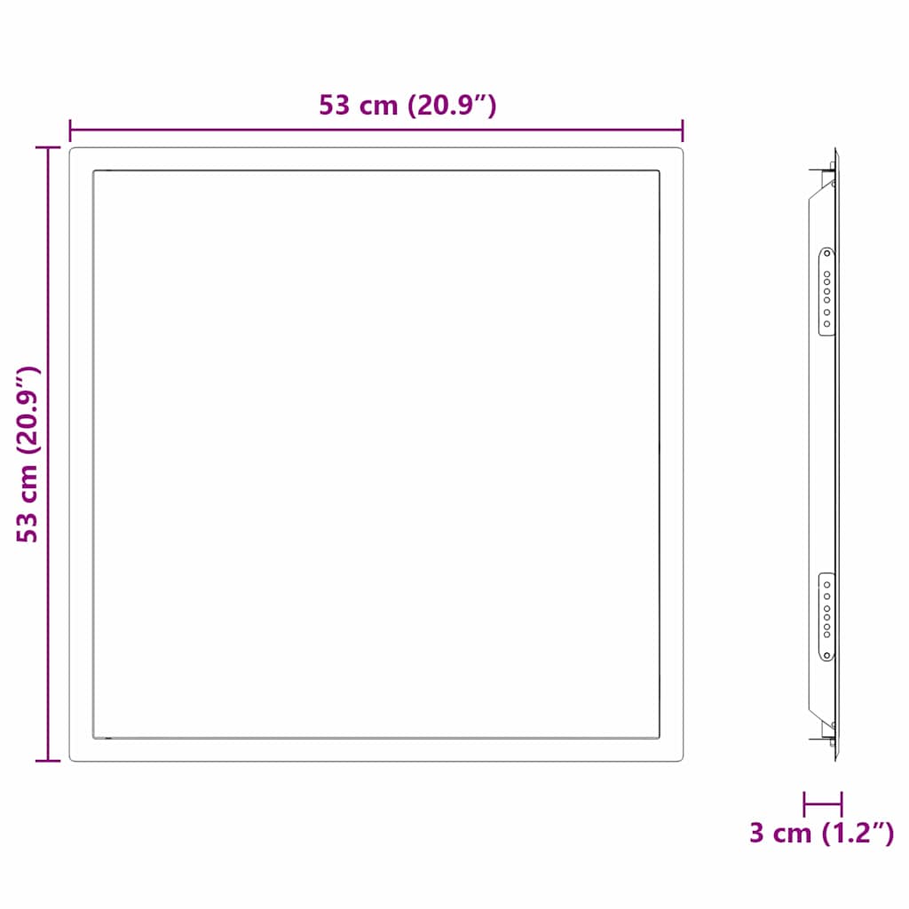 vidaXL Πάνελ Πρόσβασης Λευκό 50 x 50 cm Ατσάλι