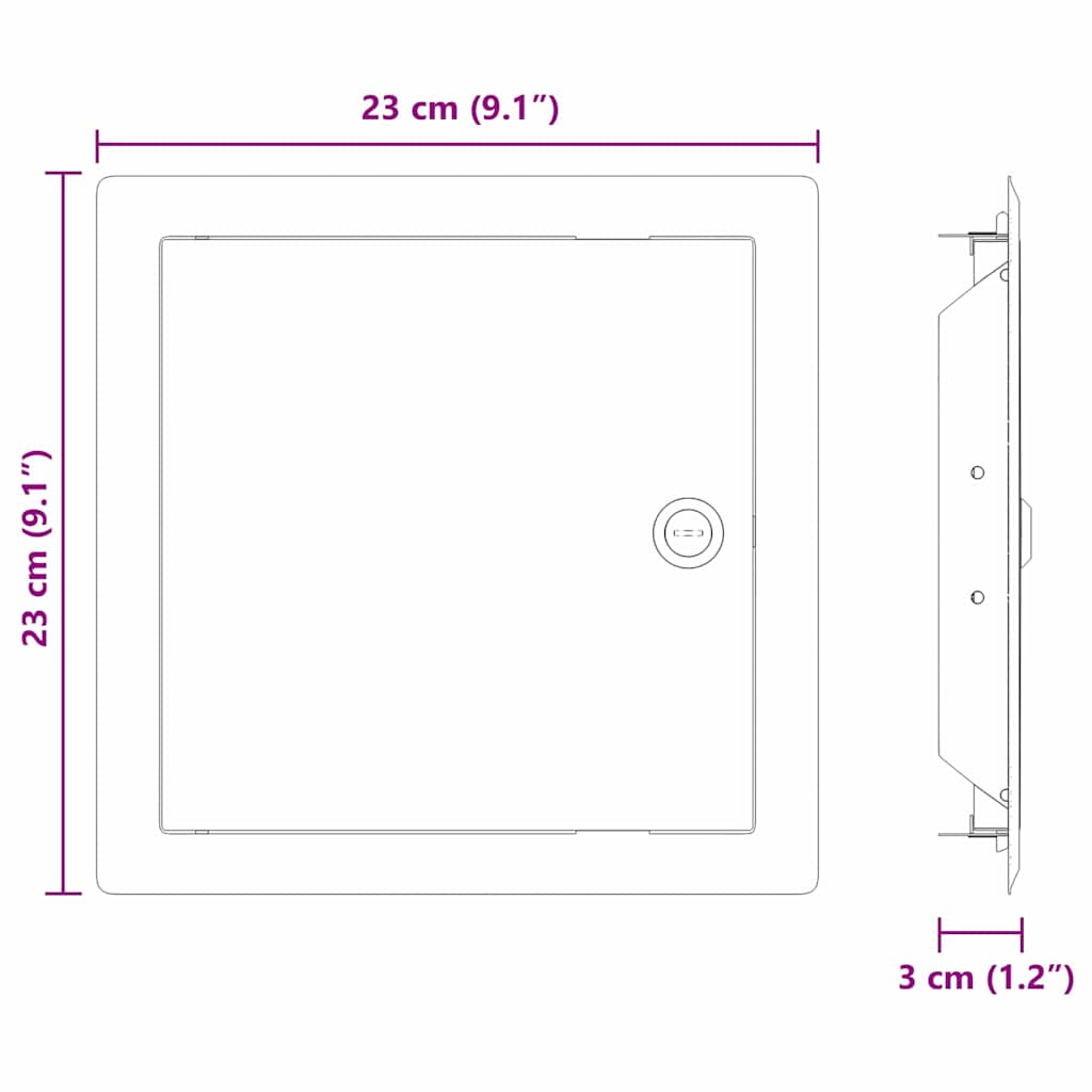 vidaXL Πάνελ Πρόσβασης 2 pcs Λευκό 20 x 20 cm Ατσάλι