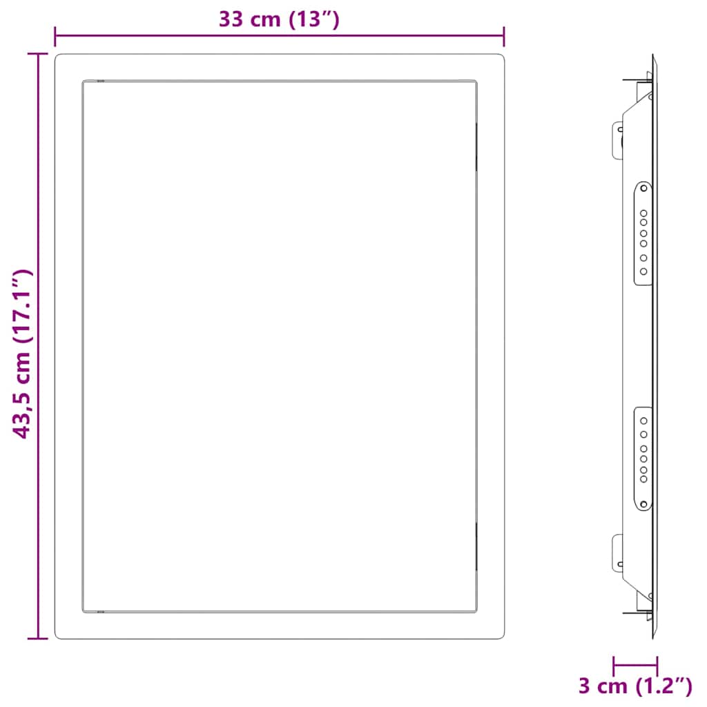 vidaXL Πάνελ Πρόσβασης Λευκό 30 x 40 cm Ατσάλι