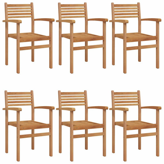 vidaXL Καρέκλα 6 pcs Καφέ 56 x 55 x 90.5 εκ Στερεό Ξύλο Τίκ
