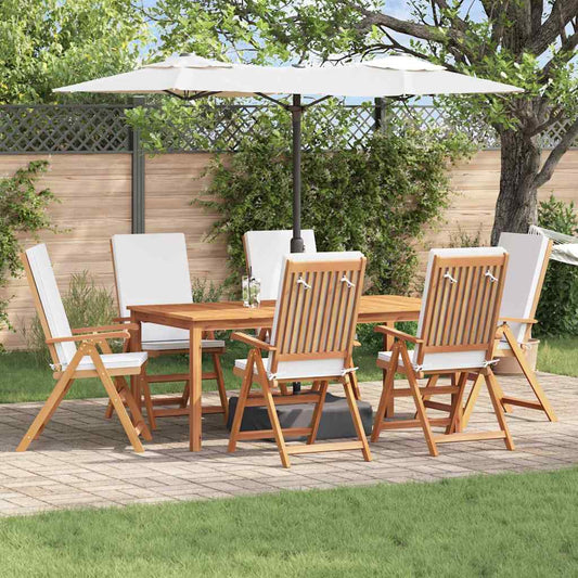 vidaXL Καρέκλα Κήπου 6 pcs Καφέ 57 x 71.5 x 104εκ Μασίφ ξύλο teak