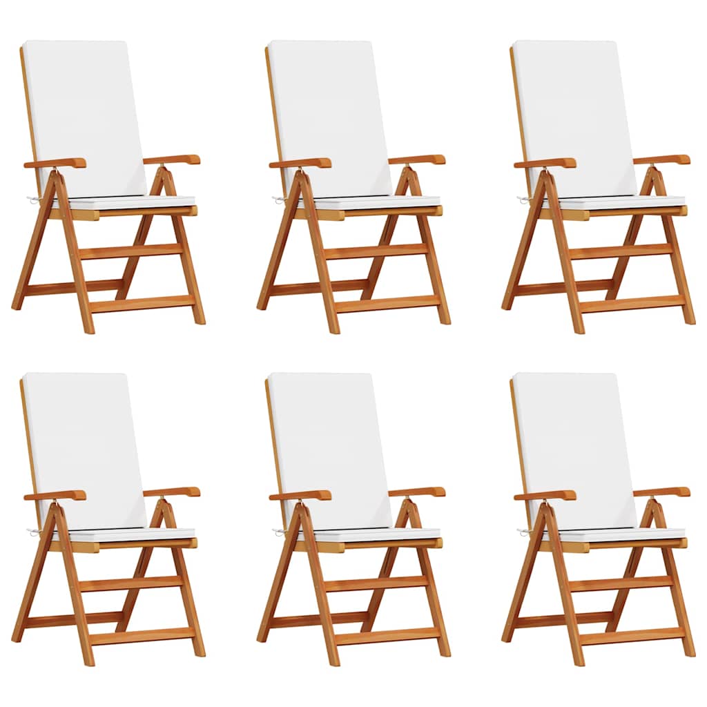 vidaXL Καρέκλα Κήπου 6 pcs Καφέ 57 x 71.5 x 104εκ Μασίφ ξύλο teak