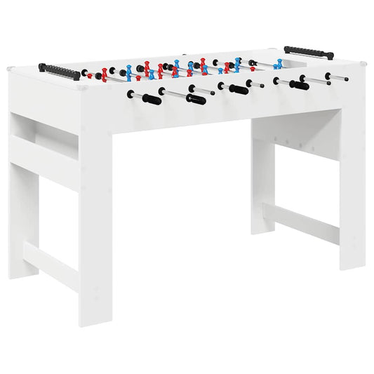 vidaXL Τραπέζι Φουτμπολ Λευκός 125 x 60,5 x 80 εκ. Επεξεργασμένο Ξύλο