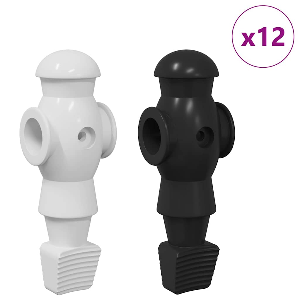 vidaXL Παίκτες ποδοσφαίρου 24 pcs Μαύρο και Λευκό 3,6 x 3,1 x 10,8 εκ.