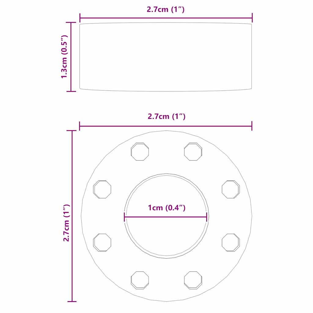 vidaXL Στηρίγματα Σαλαγκάρας 16 pcs Μαύρο 2,7 x 2,7 x 1,3 εκ TPE