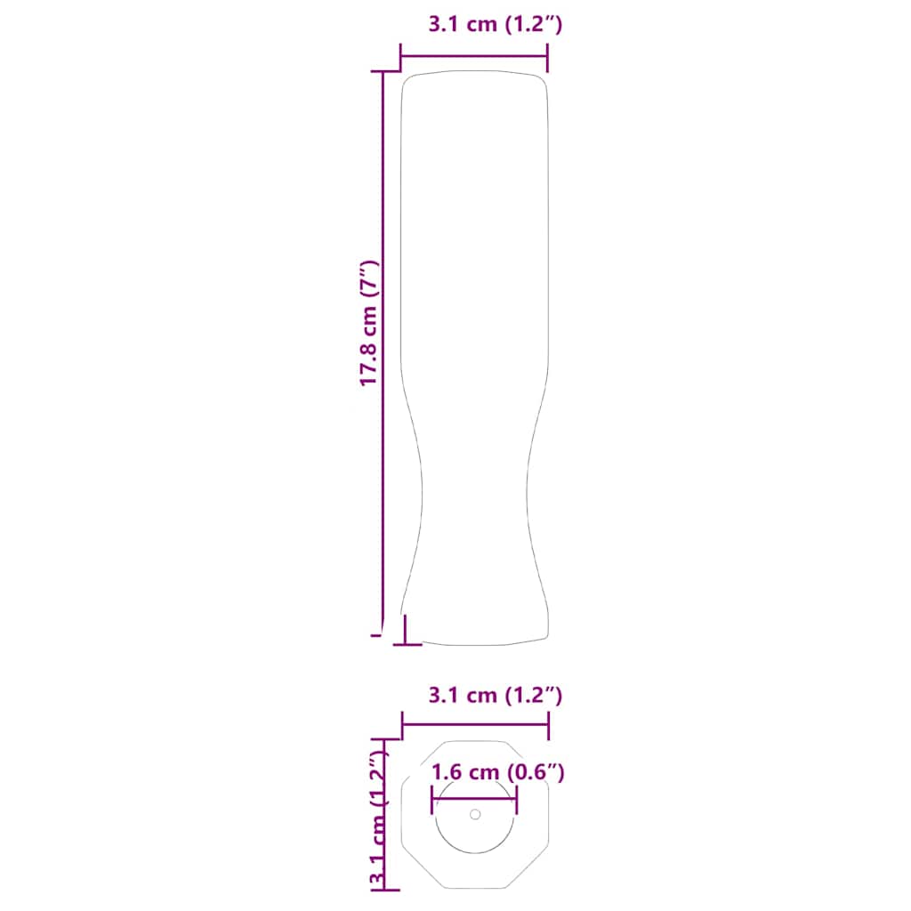 vidaXL Λαβές τραπεζιού πιγκ-πογκ 10 pcs Μαύρο 3,1 x 3,1 x 17,8 εκ. PP