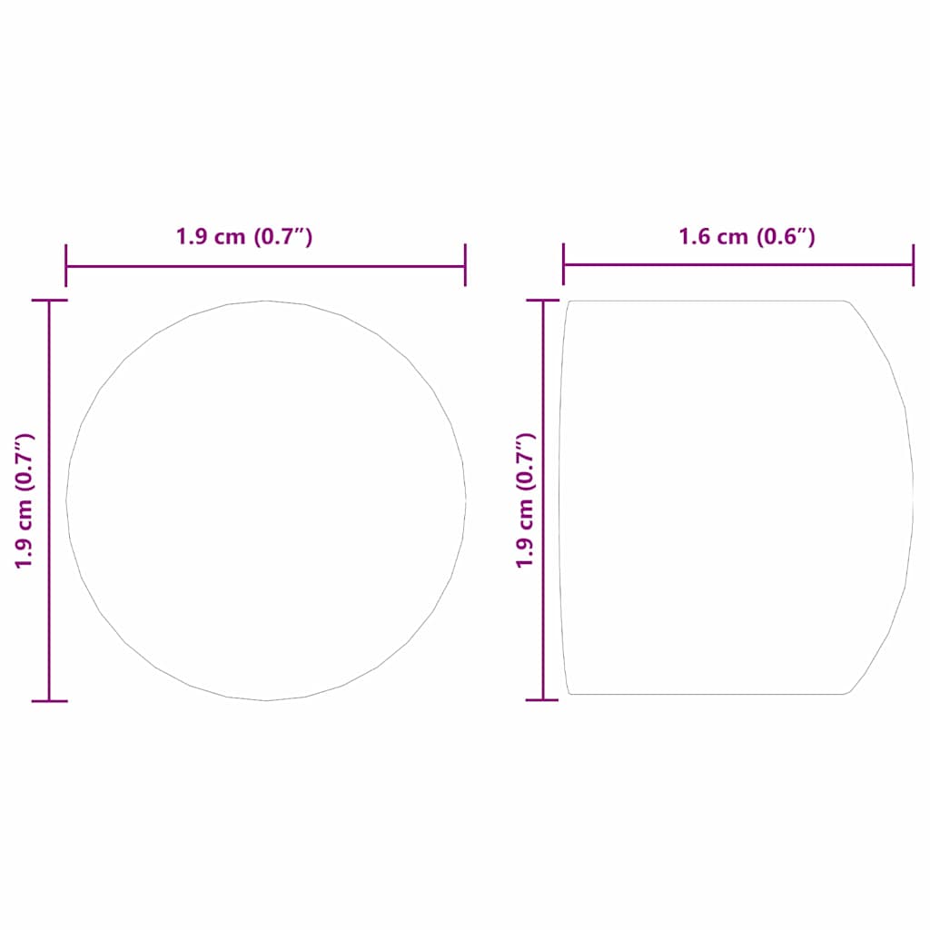 vidaXL Καπάκια τραπεζιού φουτμπολ 10 pcs Μαύρο 1,9 x 1,9 x 1,6 εκ. PP