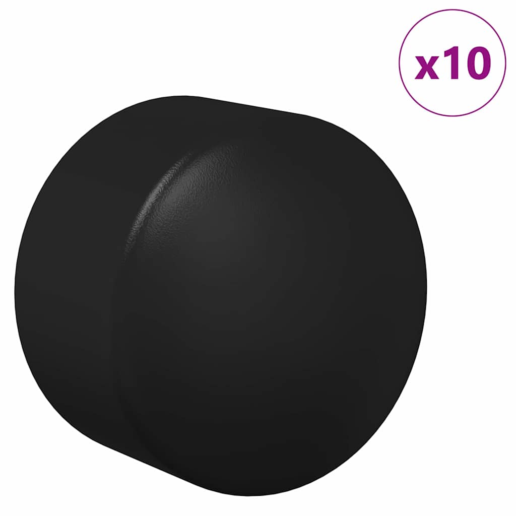 vidaXL Καπάκια τραπεζιού φουτμπολ 10 pcs Μαύρο 1,9 x 1,9 x 1,6 εκ. PP