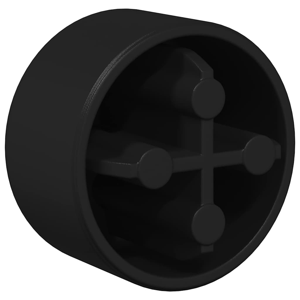 vidaXL Καπάκια τραπεζιού φουτμπολ 10 pcs Μαύρο 1,5 x 1,5 x 1 εκ. PP