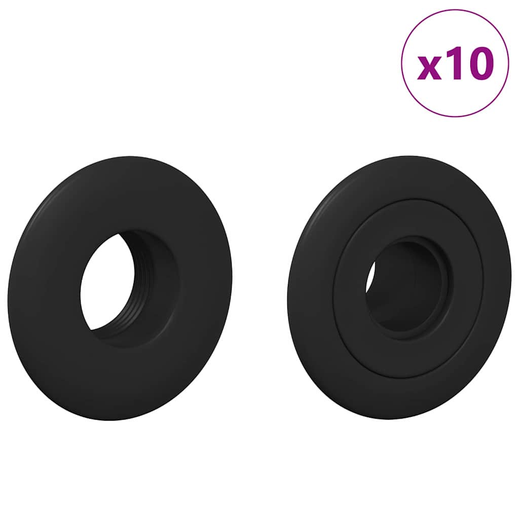 vidaXL Ρουλεμάν τραπεζιού ποδοσφαίρου 10 pcs Μαύρο 5 x 5 x 2,8 εκ. PP