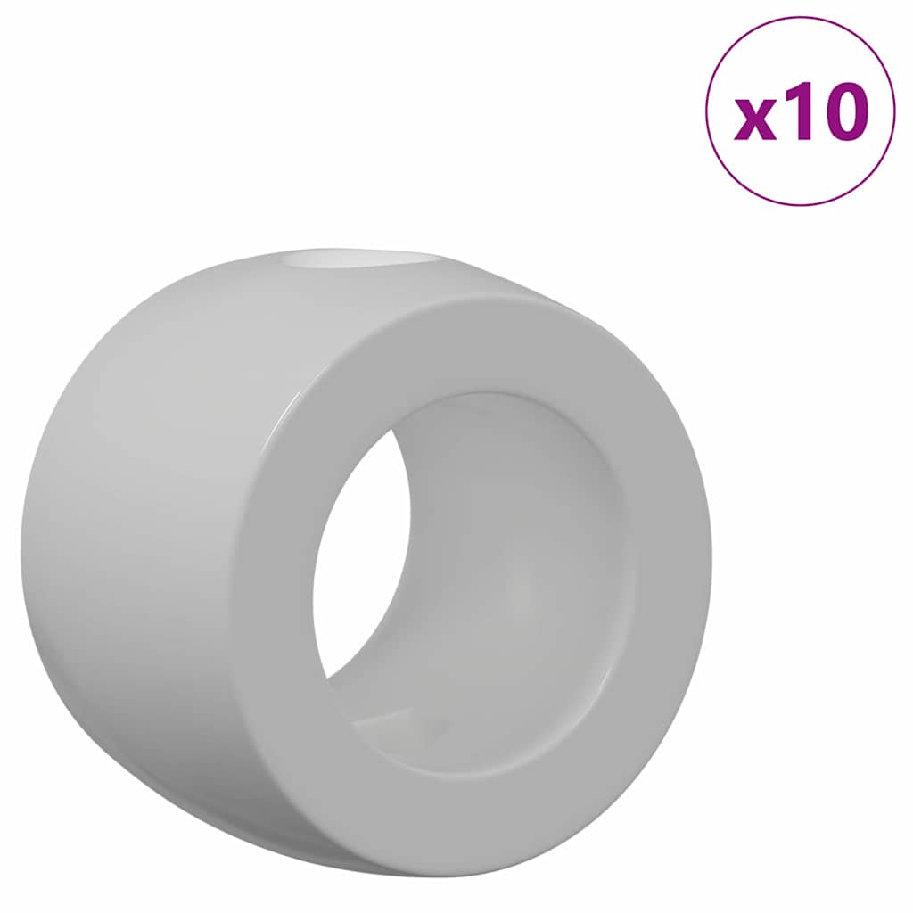 vidaXL Ρουλεμάν τραπεζιού ποδοσφαίρου 10 pcs Μαύρο 3 x 3 x 2,1 εκ PP