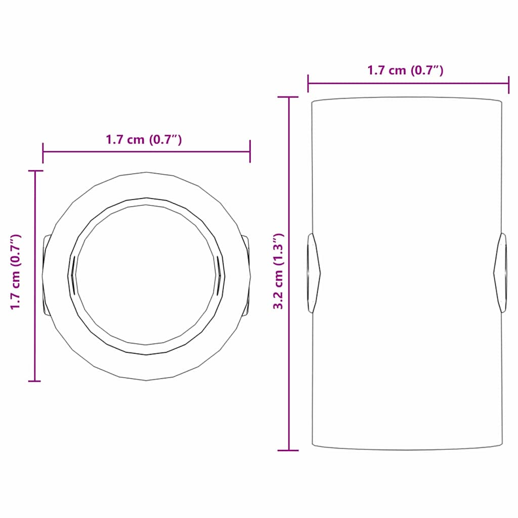vidaXL Σταματήματα Φουσκωτού Παιχνιδιού 10 pcs Μαύρο PP