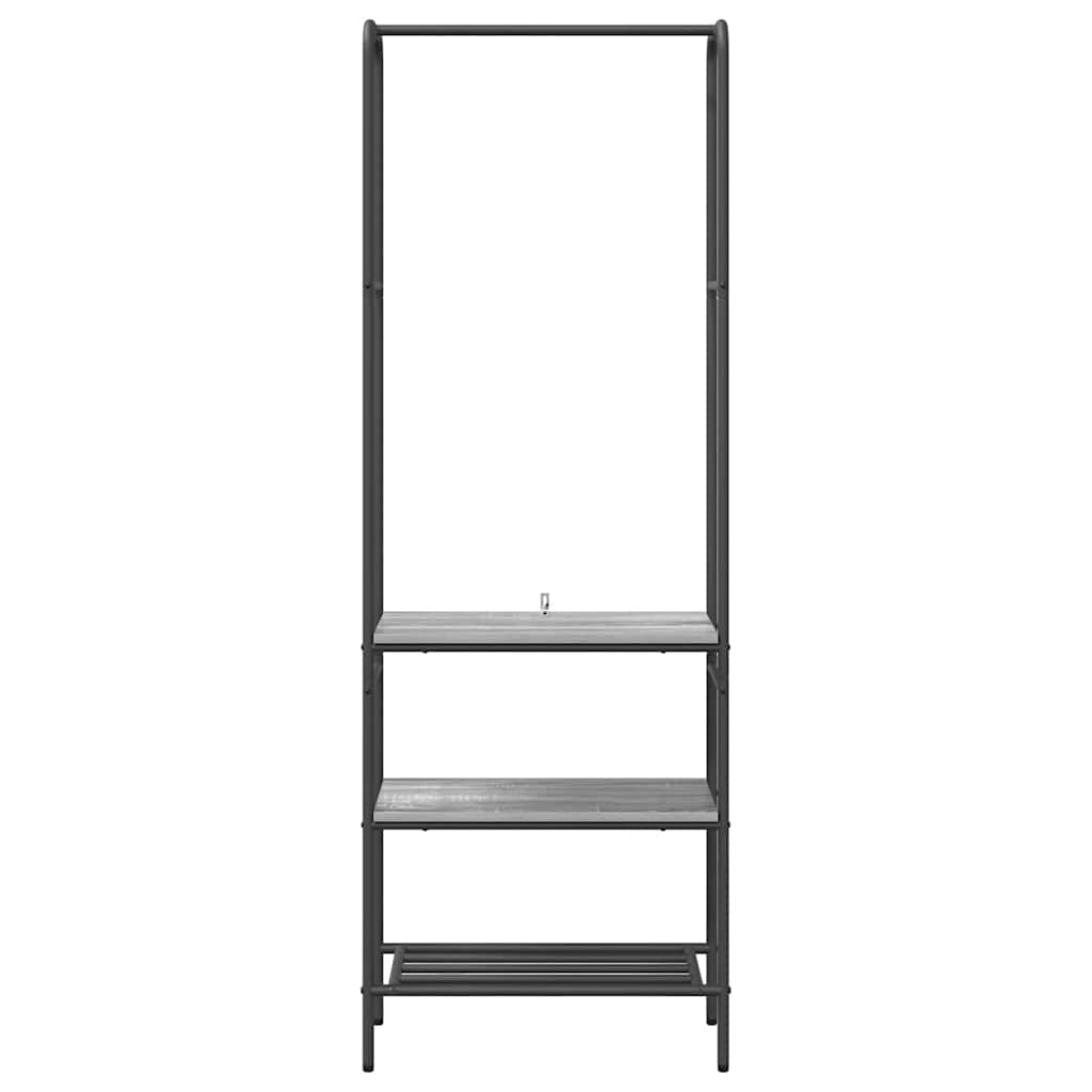 vidaXL Ράφι Ρούχων Γκρι sonoma 60 x 30 x 171 εκ Επεξεργασμένο ξύλο