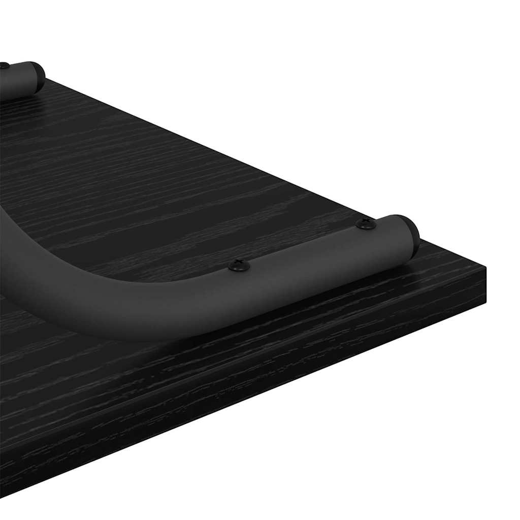 vidaXL Τραπέζι κονσόλας με ράφι Μαύρη δρυς 101 x 35 x 80.5 εκ