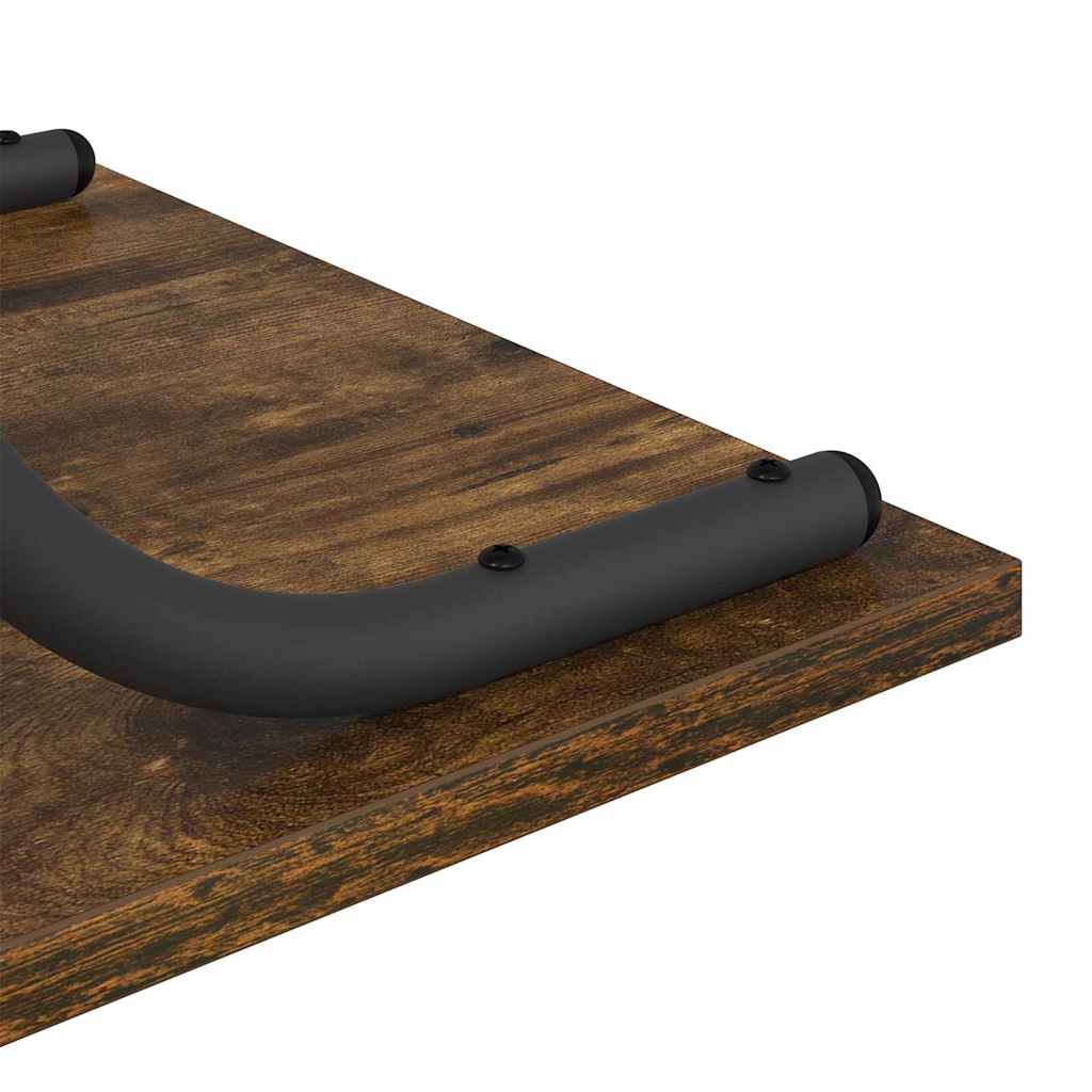 vidaXL Τραπέζι κονσόλας με ράφι Καπνιστή δρυς 101 x 35 x 80.5 εκ