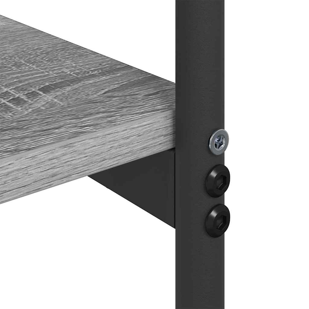 vidaXL Τραπέζι κονσόλας με ράφι Γκρι sonoma 101 x 35 x 80.5 εκ