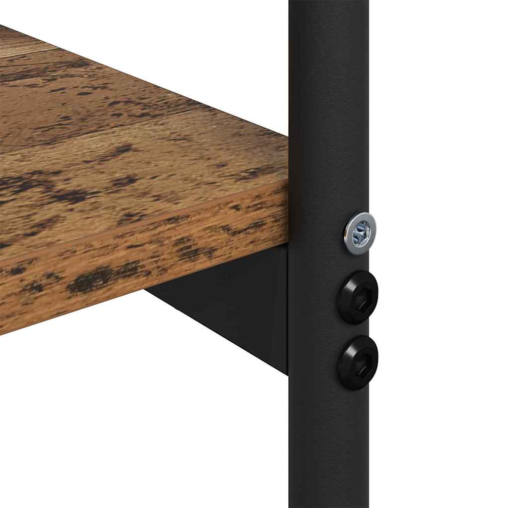 vidaXL Τραπέζι κονσόλας με ράφι Παλαιό ξύλο 101 x 35 x 80.5 εκ