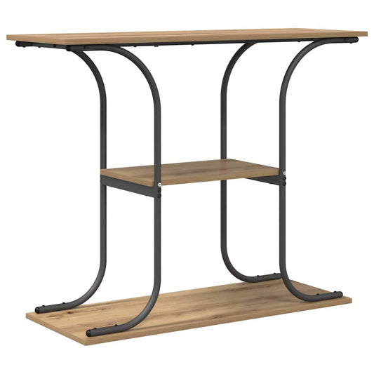 vidaXL Τραπέζι κονσόλας με ράφι Artisan Oak 101 x 35 x 80,5 εκ