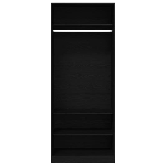 vidaXL Ντουλάπι Μαύρη Δρυς 80 x 50 x 200 εκ. Επεξεργασμένο ξύλο