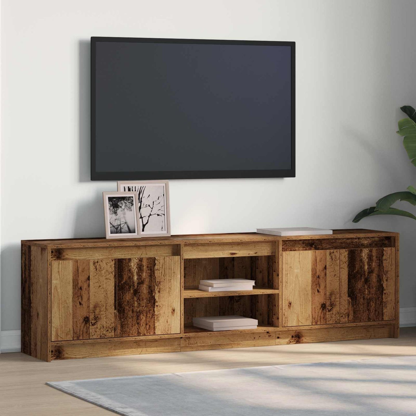 vidaXL Μονάδες TV 2 pcs Καφέ 180 x 34 x 50 εκ Επεξεργασμένο ξύλο