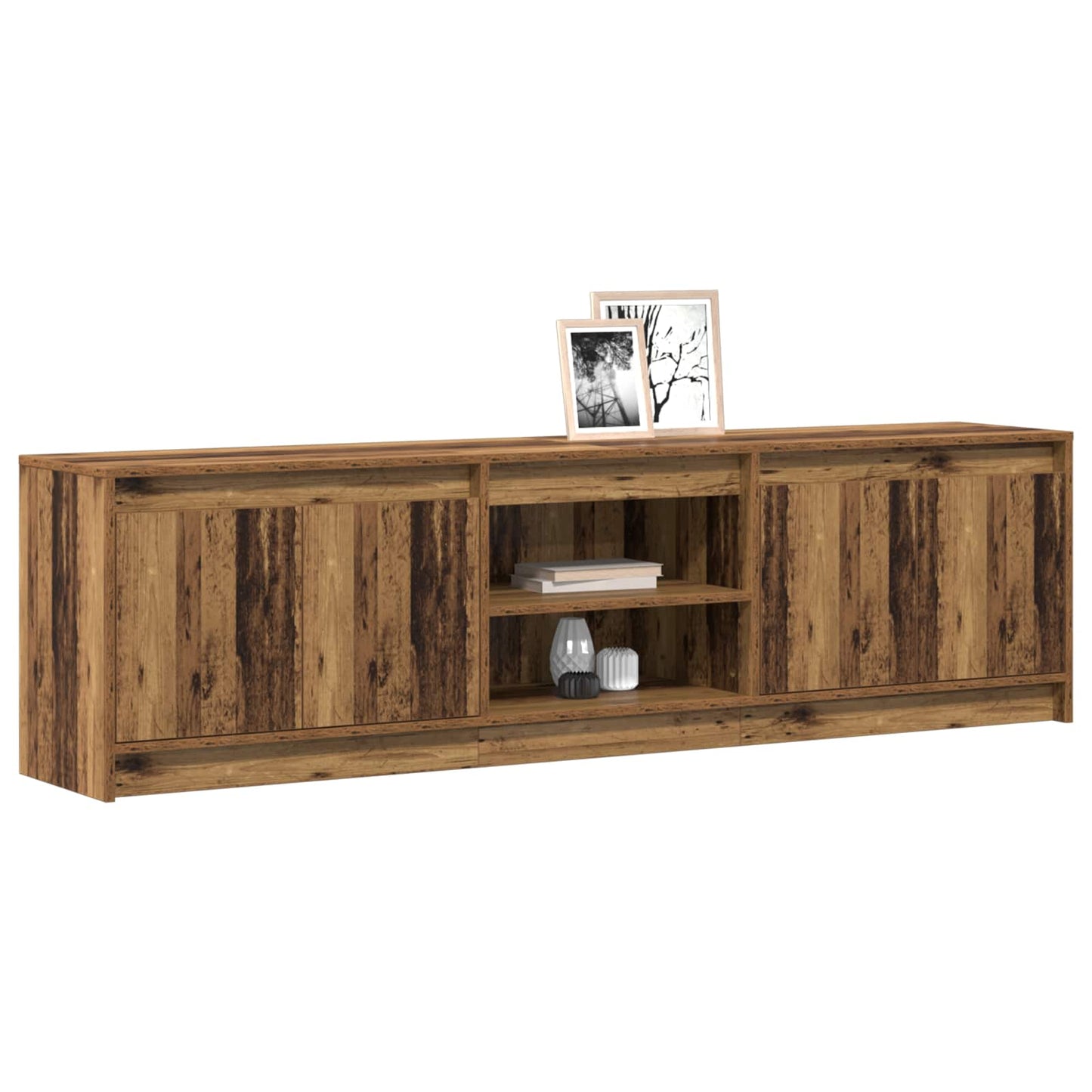 vidaXL Μονάδες TV 2 pcs Καφέ 180 x 34 x 50 εκ Επεξεργασμένο ξύλο