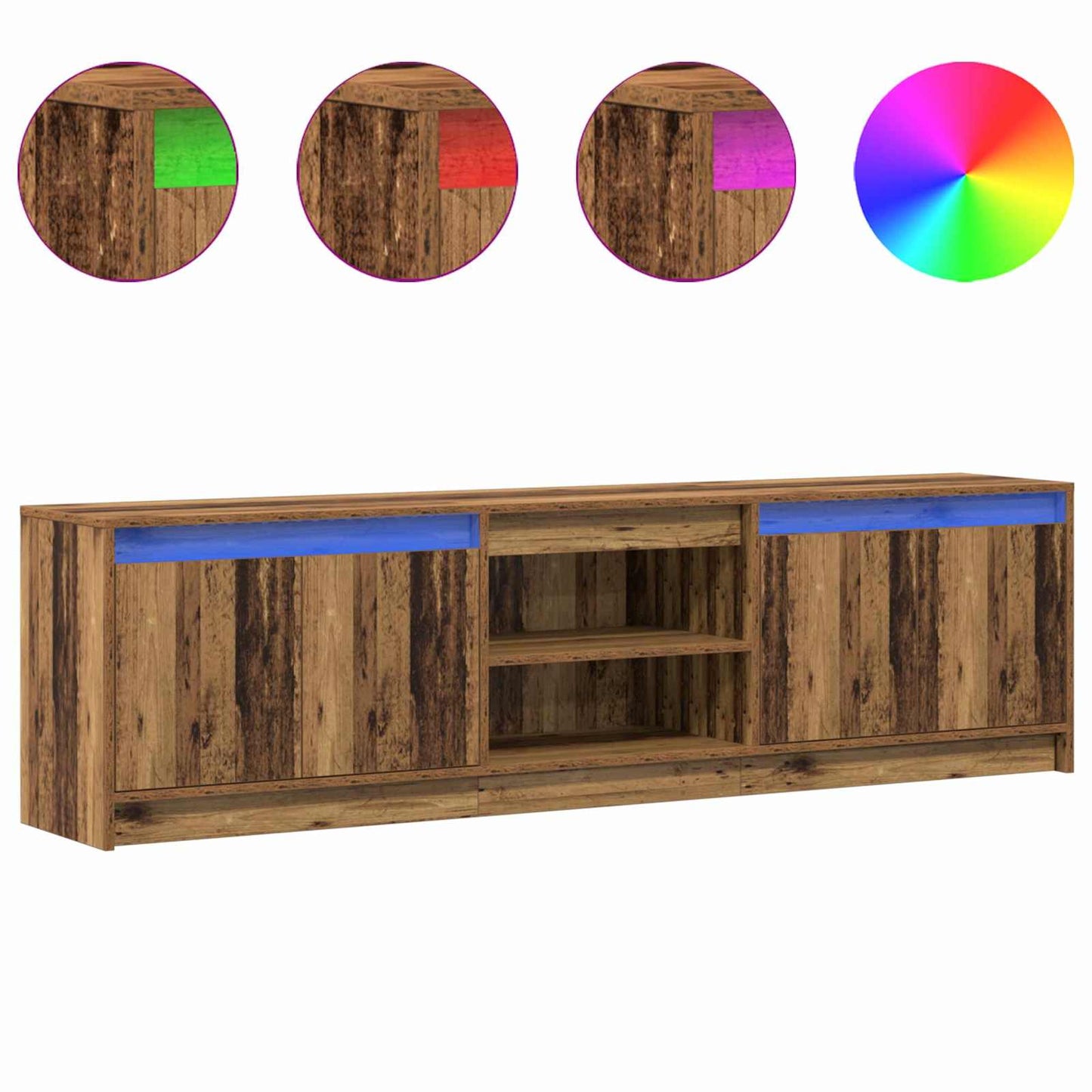 vidaXL Μονάδες TV 2 pcs Καφέ 180 x 34 x 50 εκ Επεξεργασμένο ξύλο