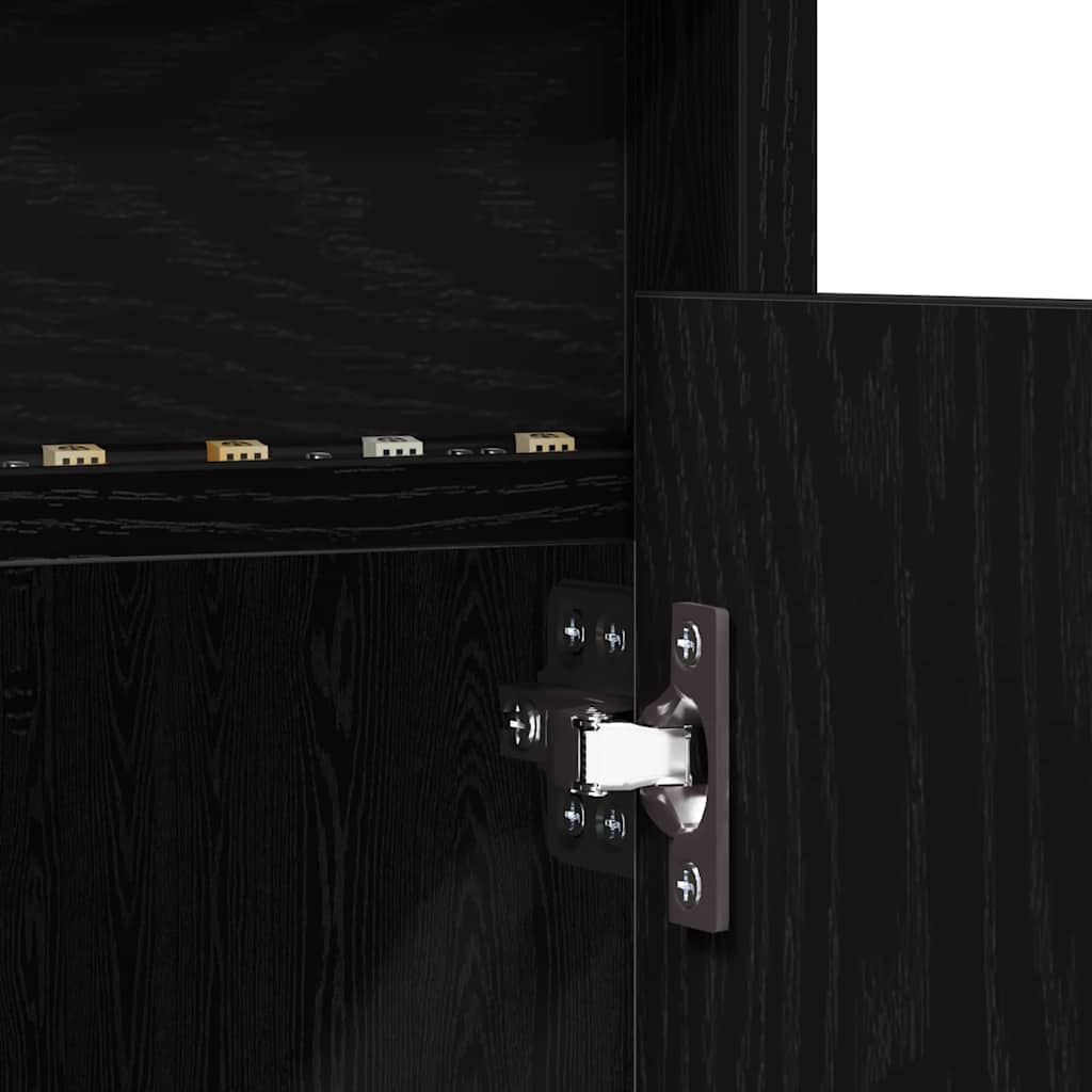 vidaXL Ντουλάπι TV Μαύρο 182 x 34 x 50 εκ. Επεξεργασμένο ξύλο