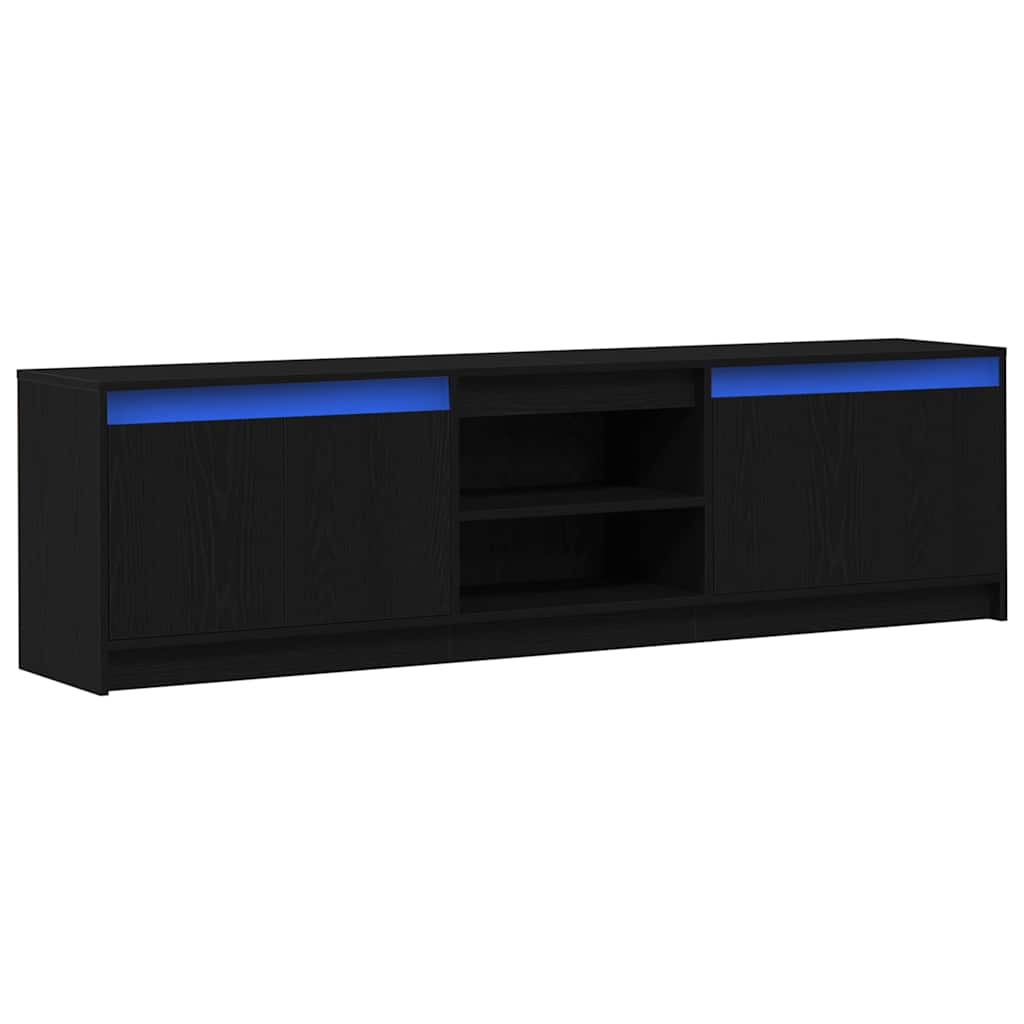 vidaXL Ντουλάπι TV Μαύρο 182 x 34 x 50 εκ. Επεξεργασμένο ξύλο