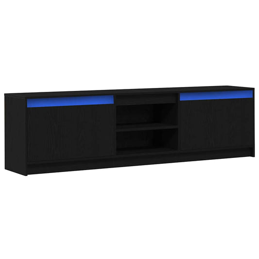 vidaXL Ντουλάπι TV Μαύρο 182 x 34 x 50 εκ. Επεξεργασμένο ξύλο