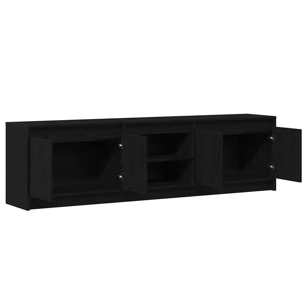 vidaXL Ντουλάπι TV Μαύρο 182 x 34 x 50 εκ. Επεξεργασμένο ξύλο