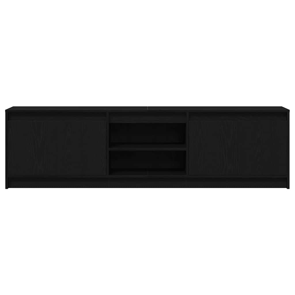 vidaXL Ντουλάπι TV Μαύρο 182 x 34 x 50 εκ. Επεξεργασμένο ξύλο