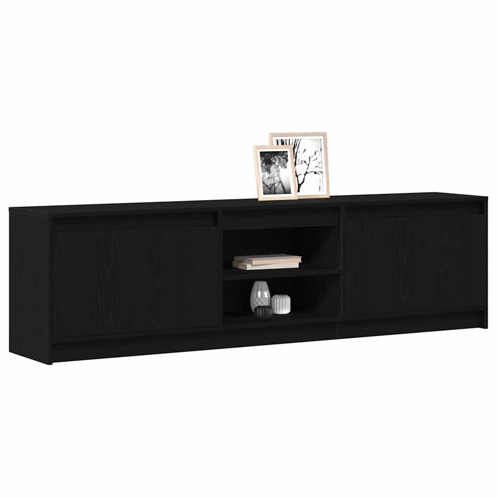 vidaXL Ντουλάπι TV Μαύρο 182 x 34 x 50 εκ. Επεξεργασμένο ξύλο