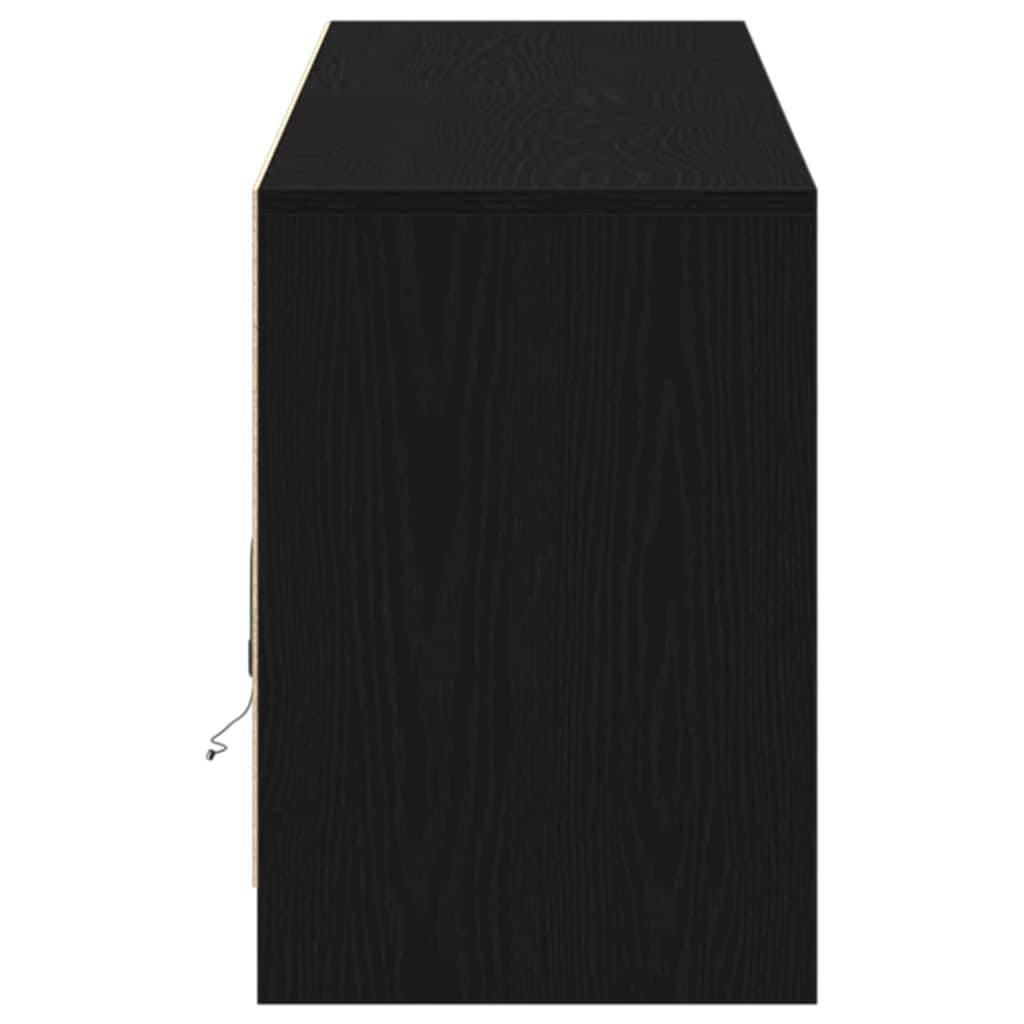 vidaXL Ντουλάπι TV Μαύρο 182 x 34 x 50 εκ. Επεξεργασμένο ξύλο