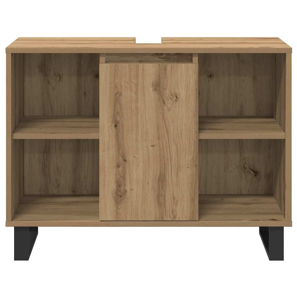 vidaXL σετ επίπλων μπάνιου 3 τεμαχίων καρυδιάς επεξεργασμένου ξύλου