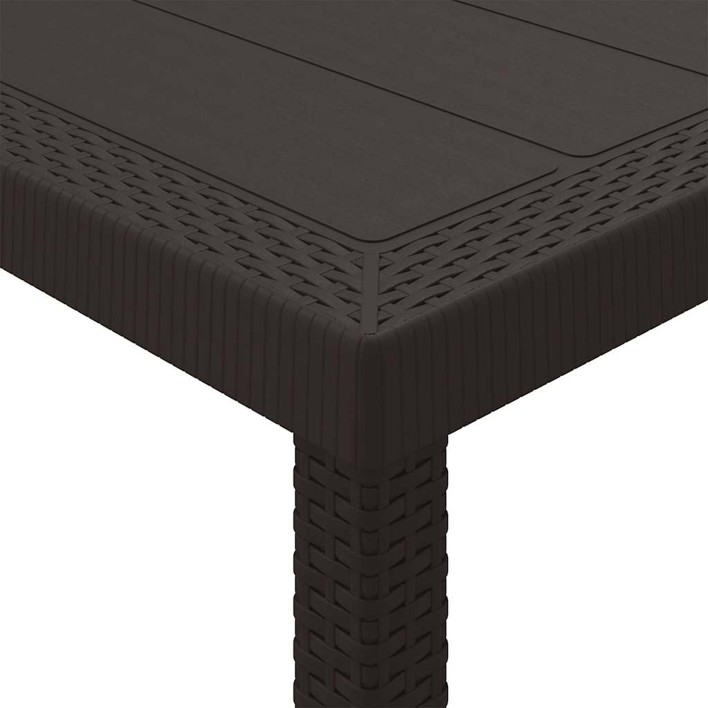 vidaXL Τραπέζι Κήπου Καφέ 250 x 100 x 73 εκ συνθετικό ρατάν