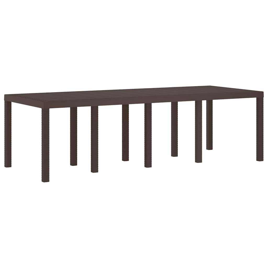 vidaXL Τραπέζι Κήπου Καφέ 250 x 100 x 73 εκ συνθετικό ρατάν