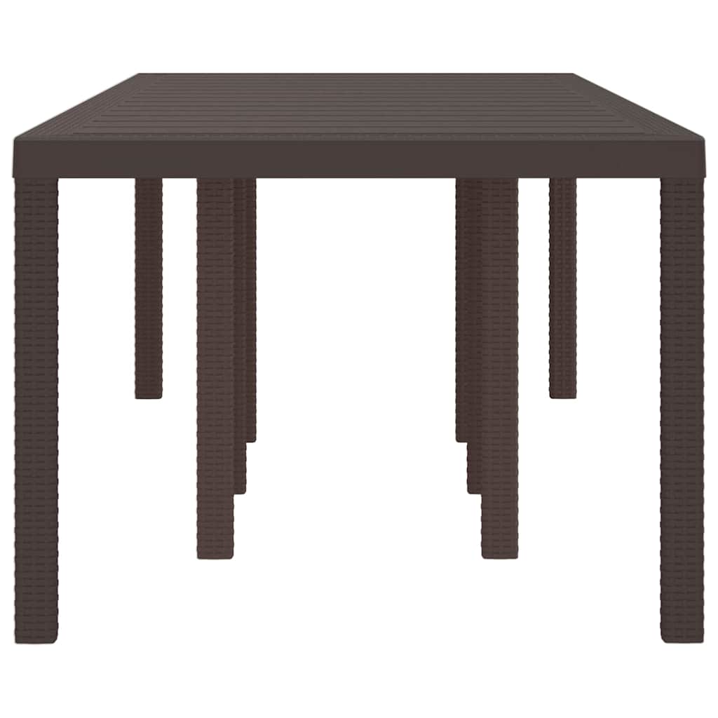 vidaXL Τραπέζι Κήπου Καφέ 250 x 100 x 73 εκ συνθετικό ρατάν