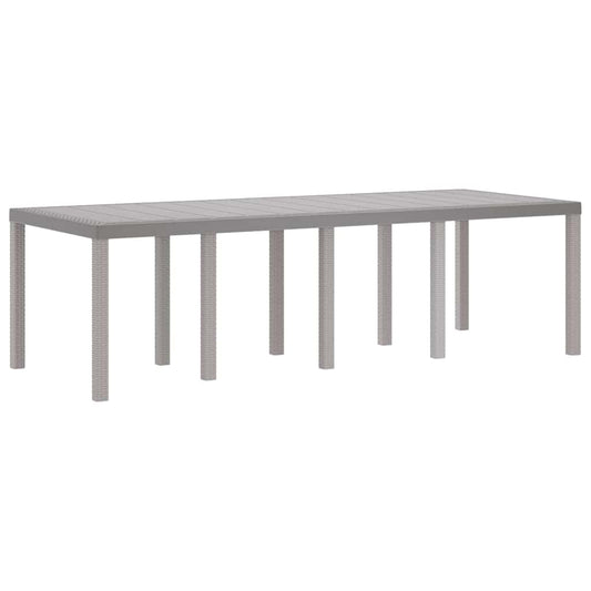 vidaXL Τραπέζι Κήπου Ανοιχτό γκρι 250 x 100 x 73 εκ συνθετικό ρατάν