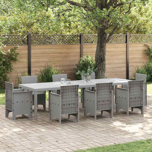 vidaXL Τραπέζι Κήπου Ανοιχτό γκρι 300 x 100 x 73 εκ συνθετικό ρατάν