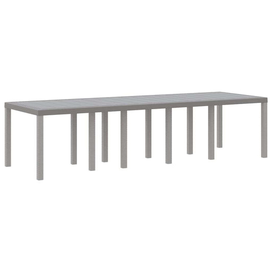 vidaXL Τραπέζι Κήπου Ανοιχτό γκρι 300 x 100 x 73 εκ συνθετικό ρατάν