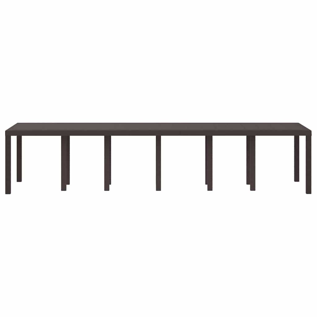 vidaXL Τραπέζι Κήπου Καφέ 350 x 100 x 73 εκ. συνθετικό ρατάν