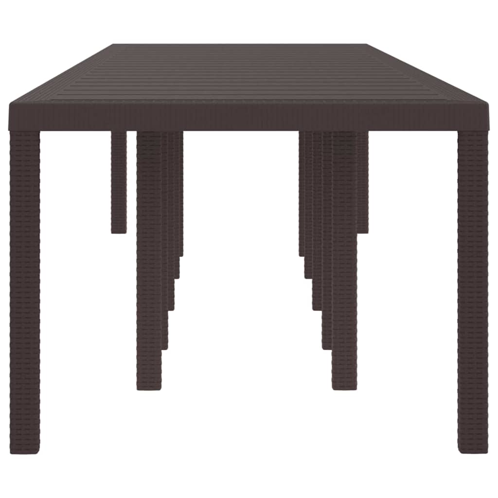 vidaXL Τραπέζι Κήπου Καφέ 350 x 100 x 73 εκ. συνθετικό ρατάν