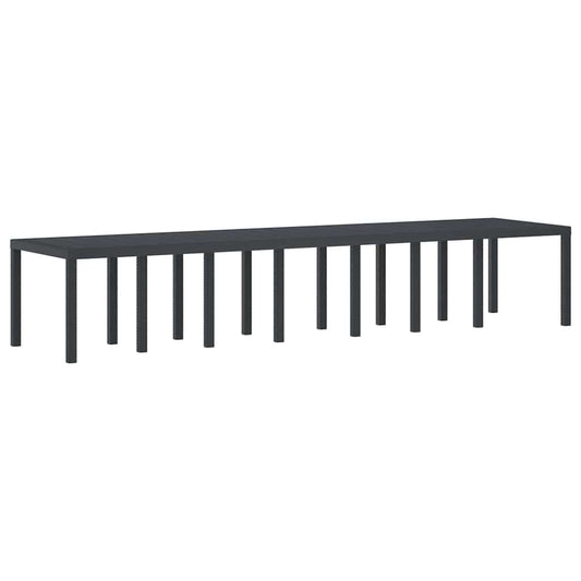 vidaXL Τραπέζι Κήπου Ανθρακί 400 x 100 x 73 εκ. συνθετικό ρατάν