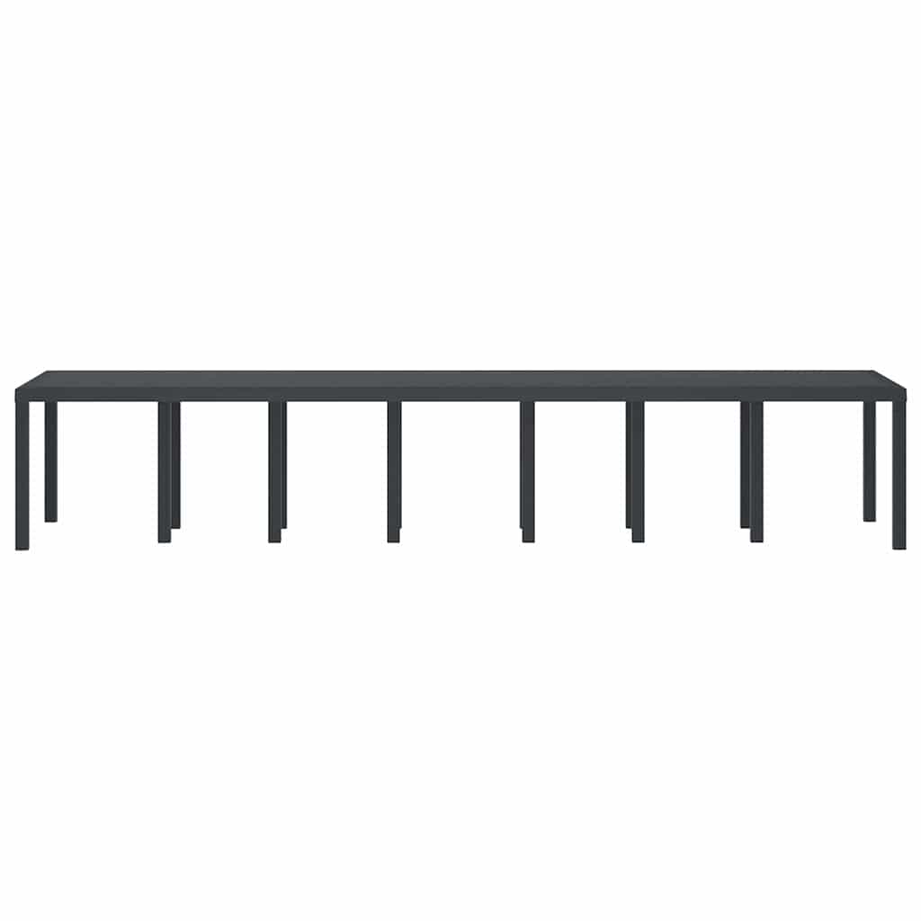 vidaXL Τραπέζι Κήπου Ανθρακί 400 x 100 x 73 εκ. συνθετικό ρατάν