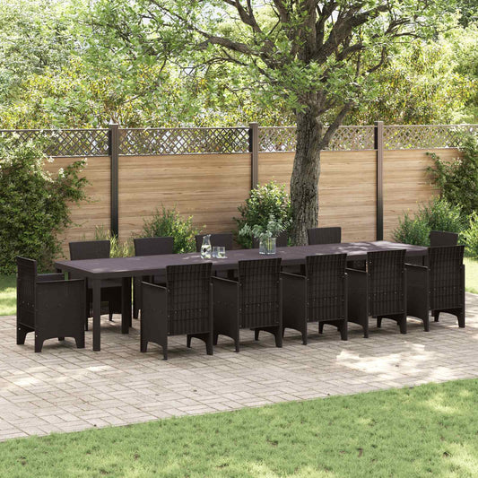 vidaXL Τραπέζι Κήπου Καφέ 400 x 100 x 73 εκ. συνθετικό ρατάν